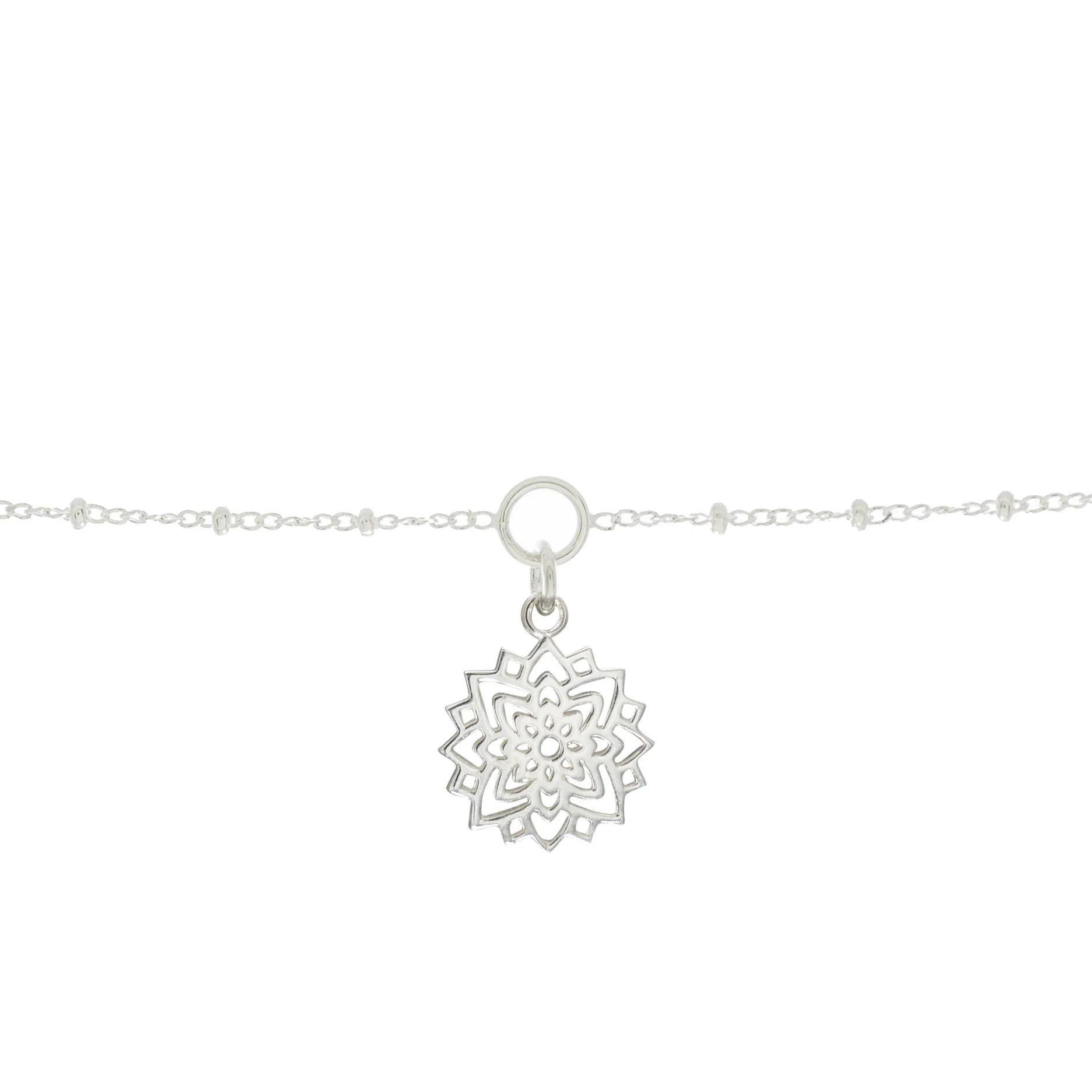 Crown Chakra Charm Bracelet in Sterling Silver