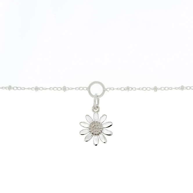 Daisy Charm Bracelet in Sterling Silver