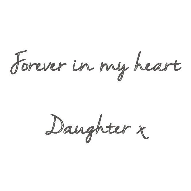 Daughter Linked Hearts Necklace in Sterling Silver - Image 2