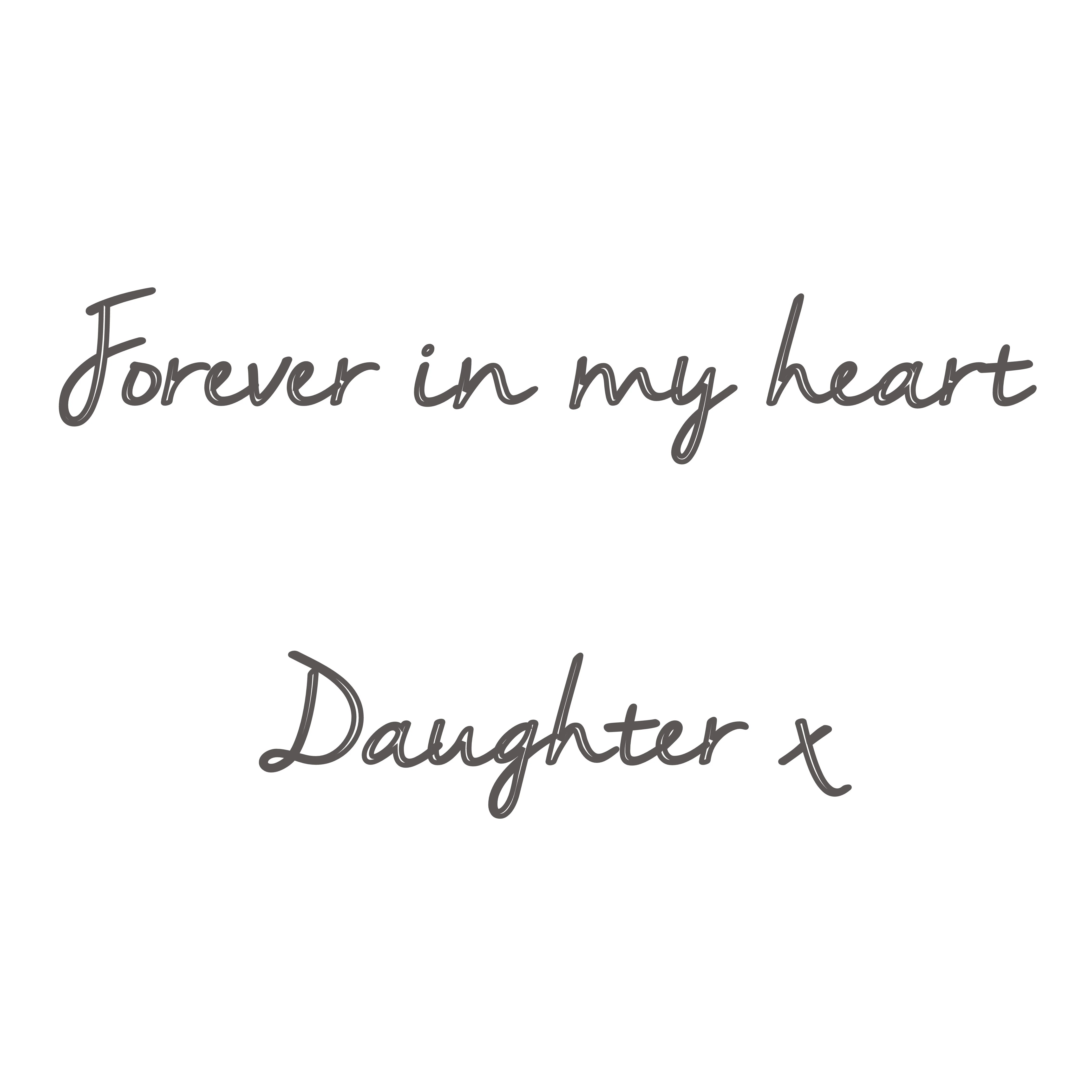 Daughter Open Hearts Earrings in Sterling Silver - Image 2