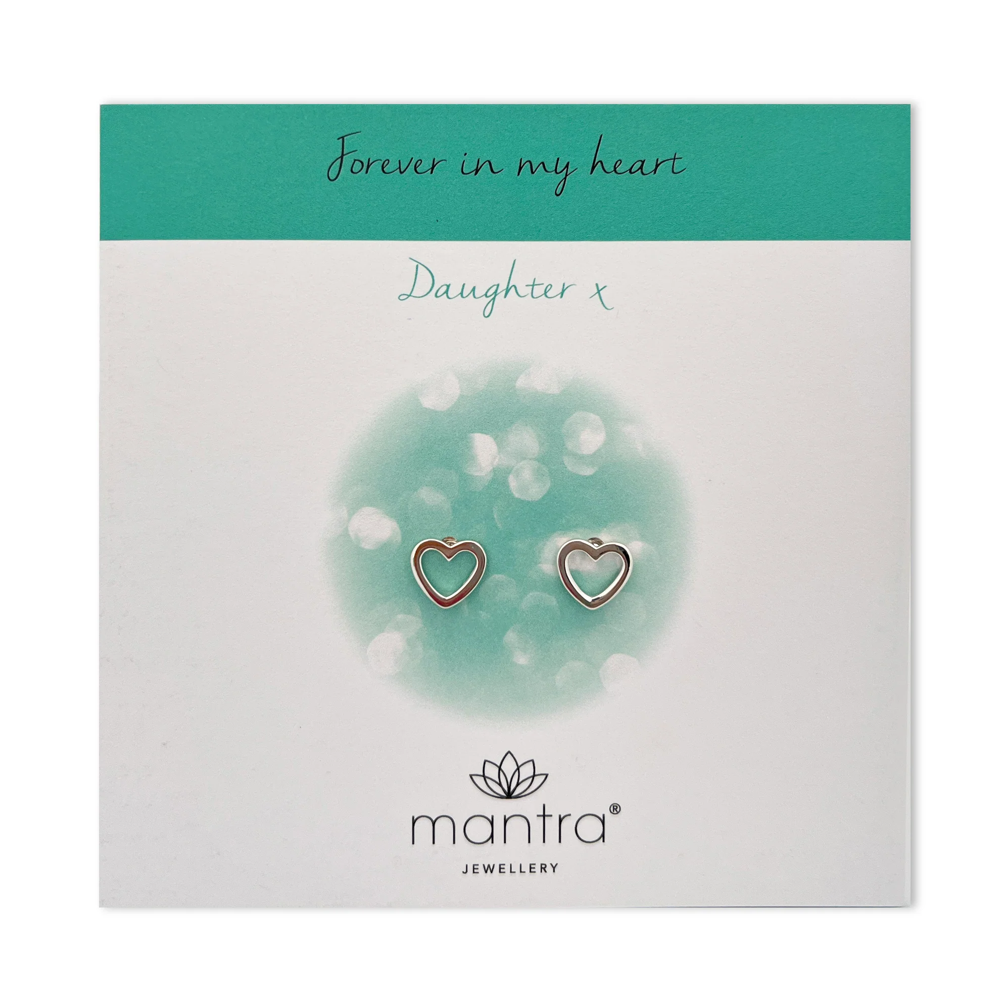 Daughter Open Hearts Earrings in Sterling Silver - Image 3