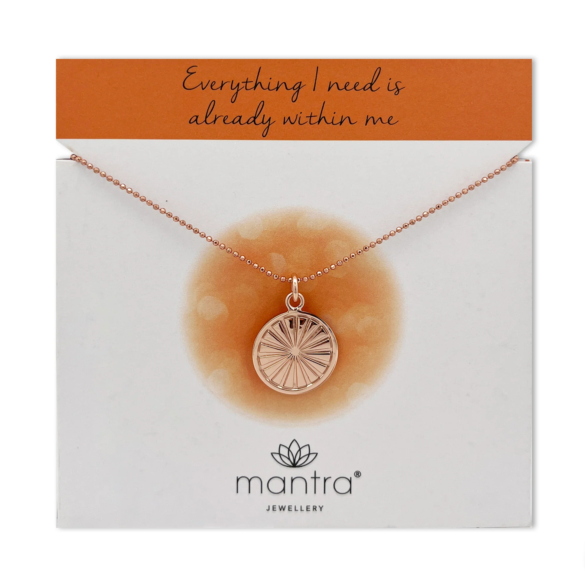 Everything I Need Disc Necklace in Rose Gold - Image 3