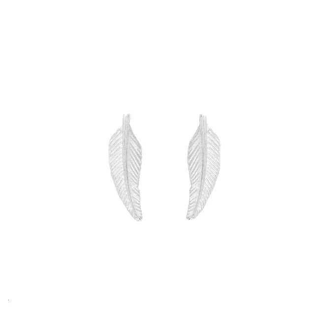 Feather Earrings in Sterling Silver