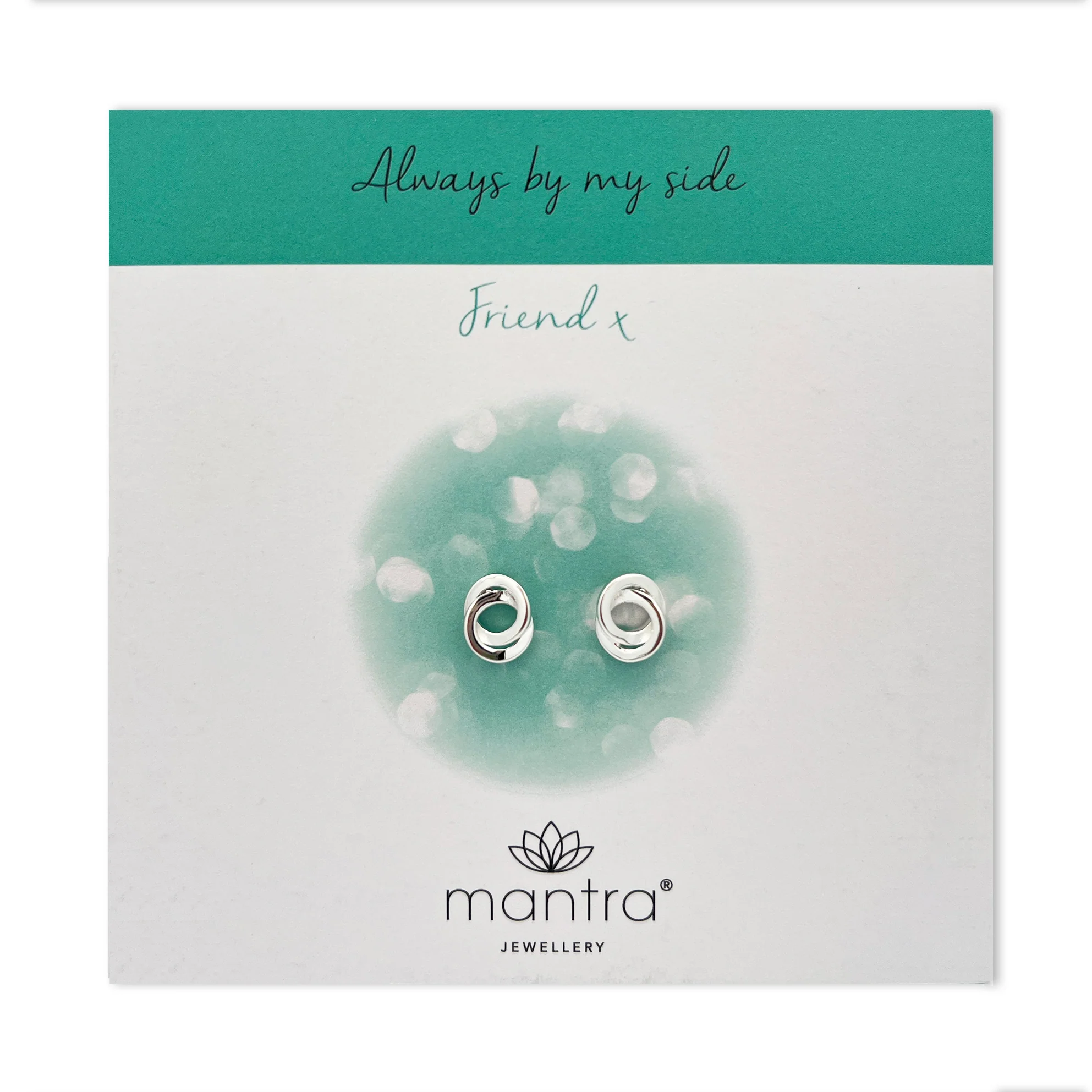 Friendship Linked Circles Earrings in Sterling Silver - Image 3