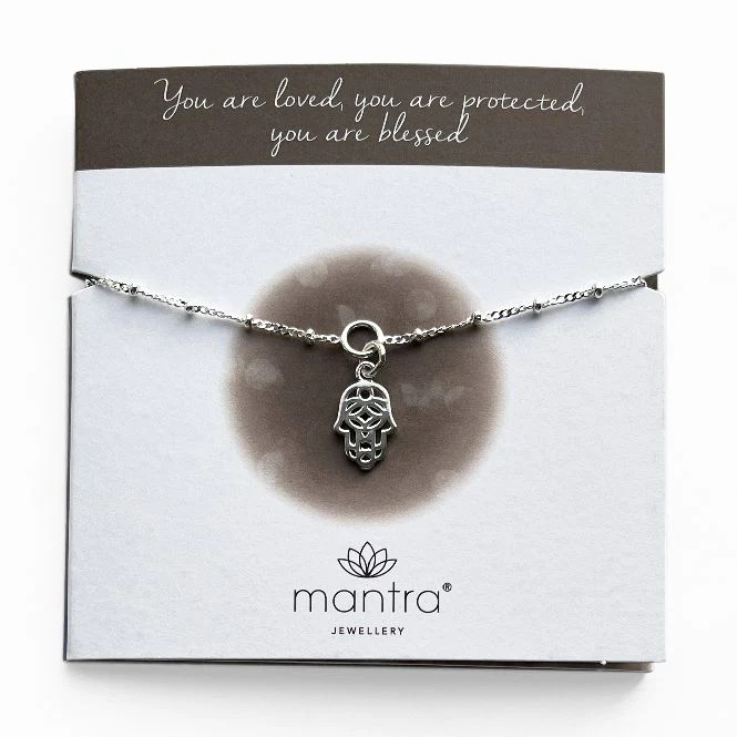 Hamsa Hand Charm Bracelet in Sterling Silver - Image 3