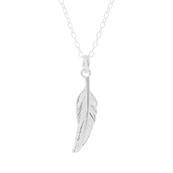 In Memory Of Feather Necklace in Sterling Silver