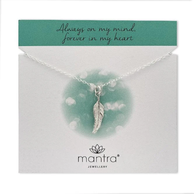 In Memory Of Feather Necklace in Sterling Silver - Image 2