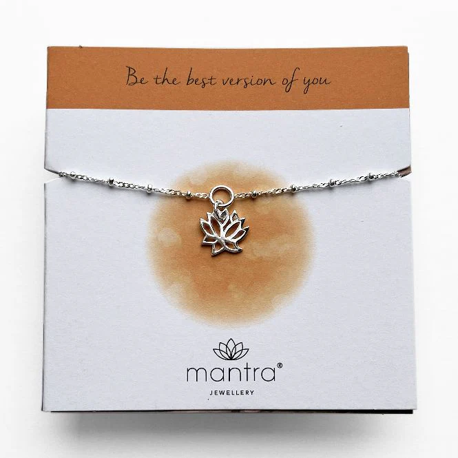 Lotus Charm Bracelet in Sterling Silver - Image 3
