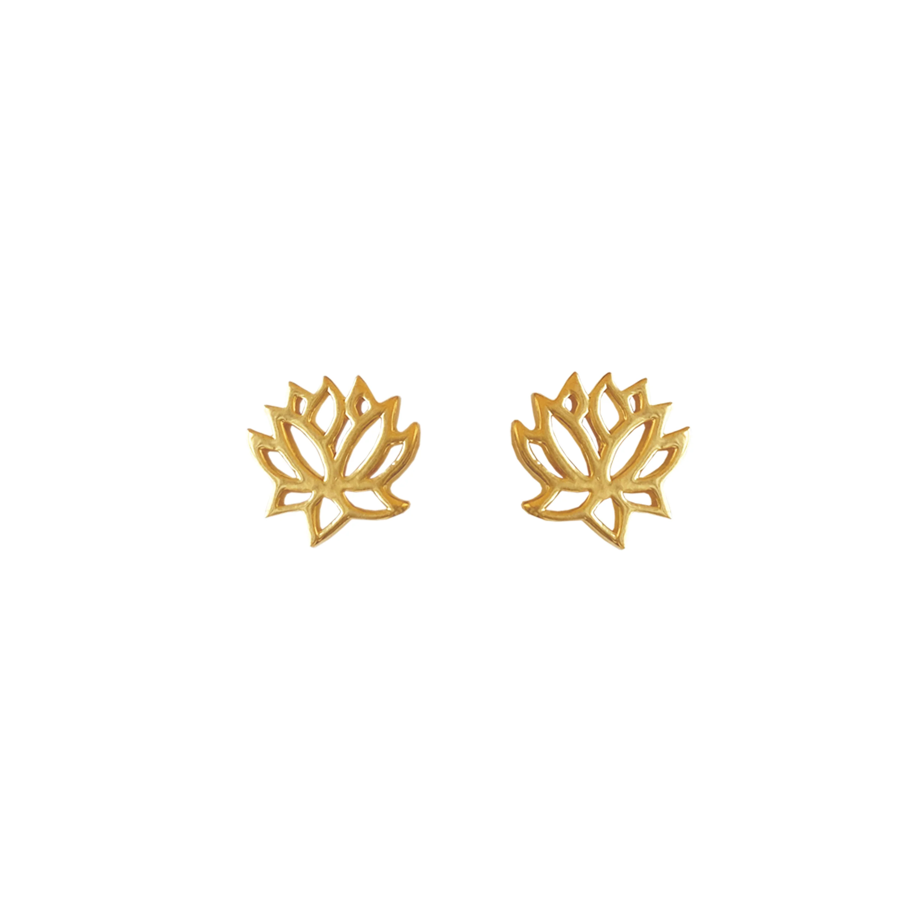 Lotus Earrings in Gold