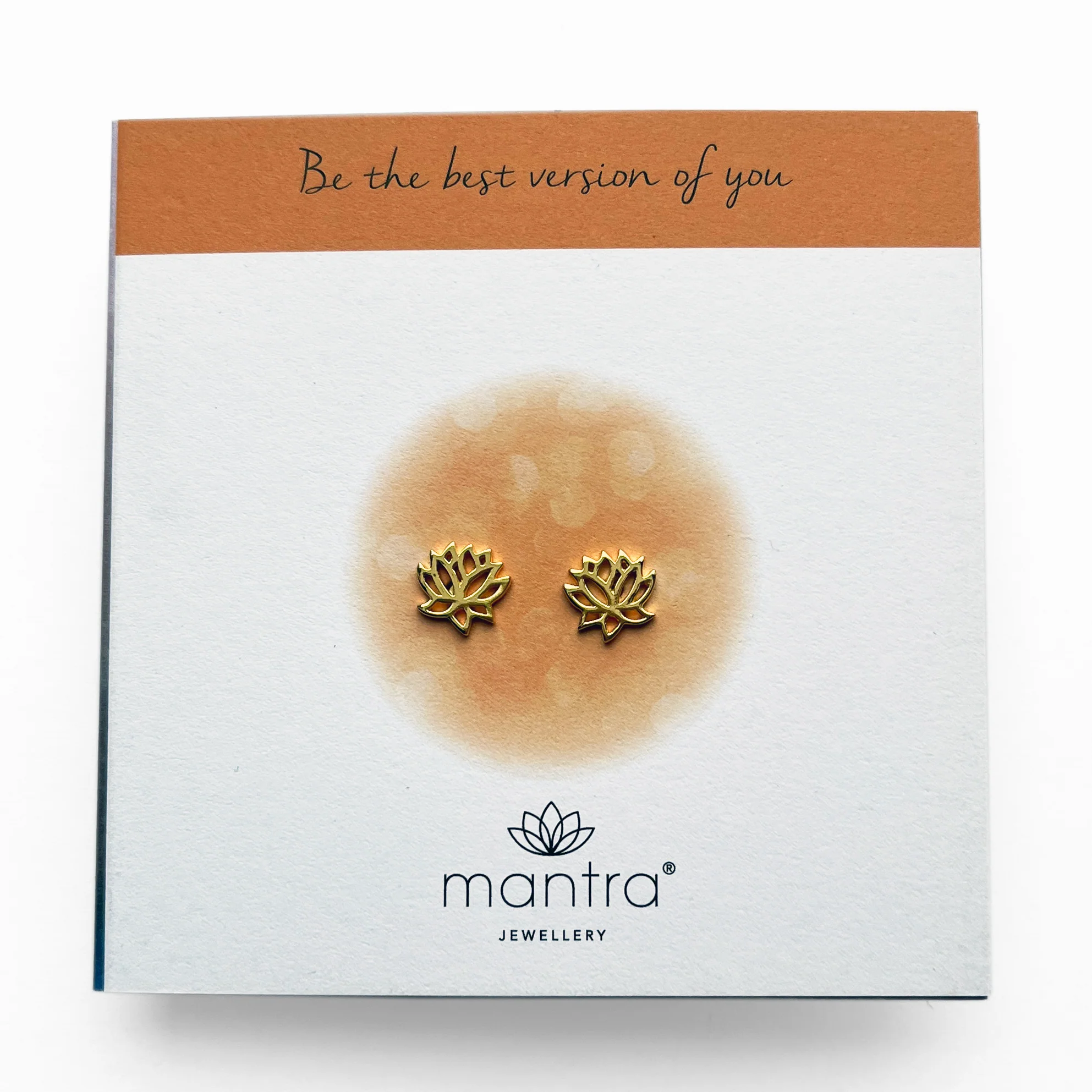 Lotus Earrings in Gold - Image 3