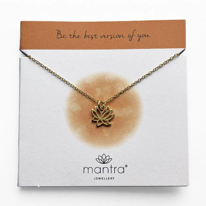 Lotus Necklace in Gold - Image 3