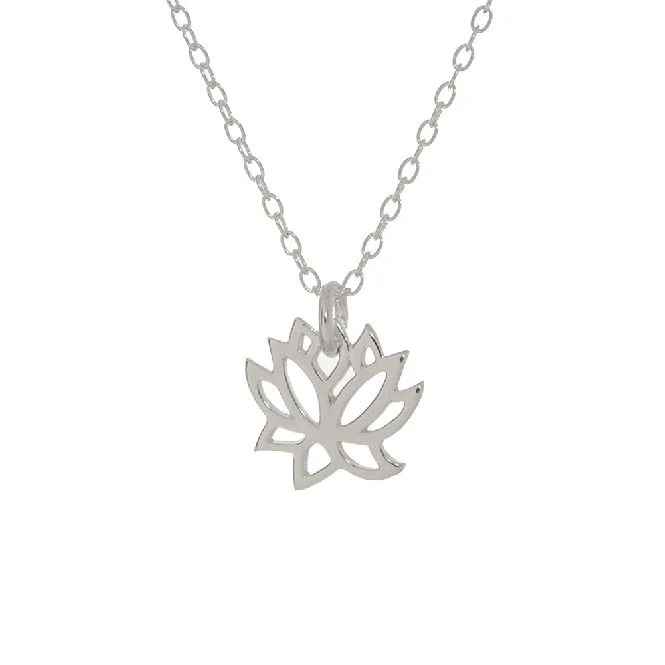 Lotus Necklace in Sterling Silver