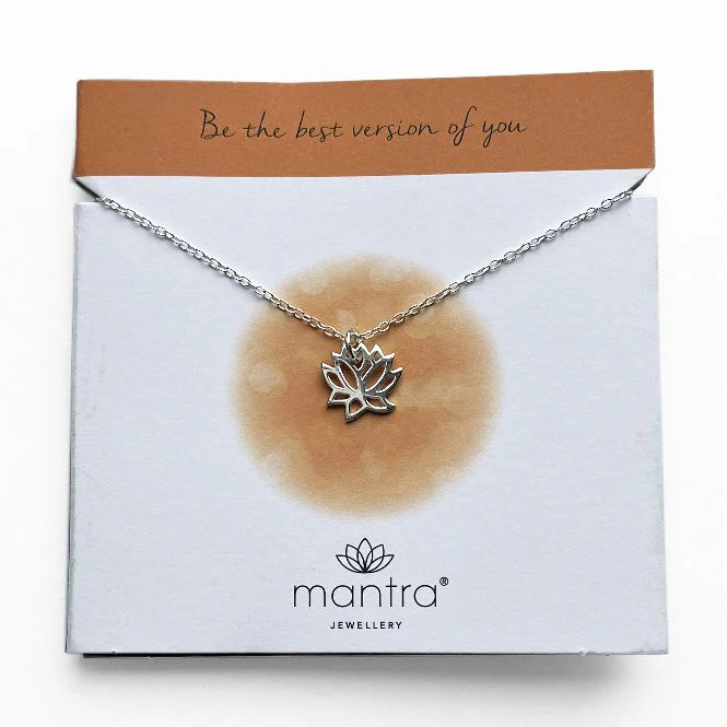 Lotus Necklace in Sterling Silver - Image 3