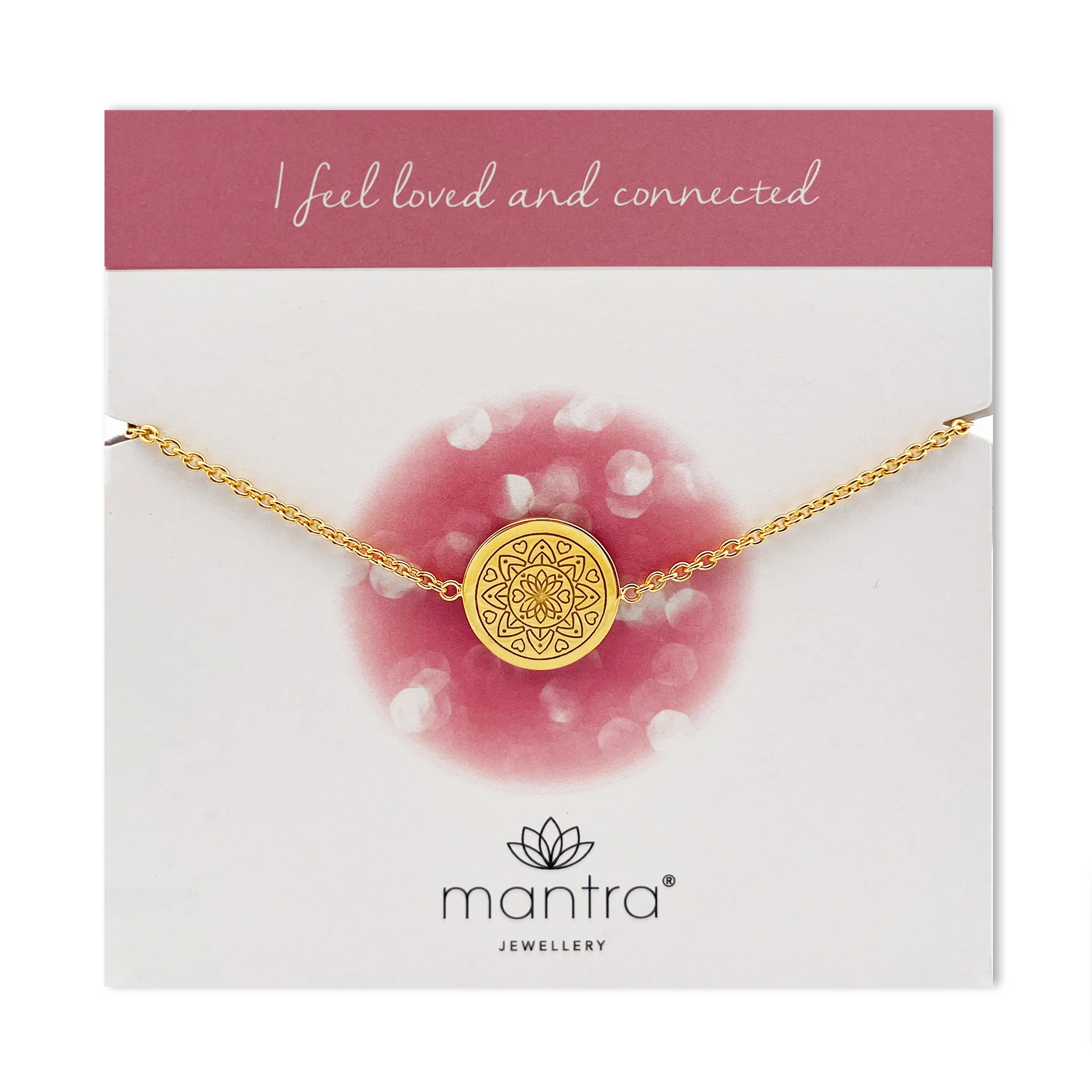 Love Mandala Disc Bracelet in Gold - Image 3