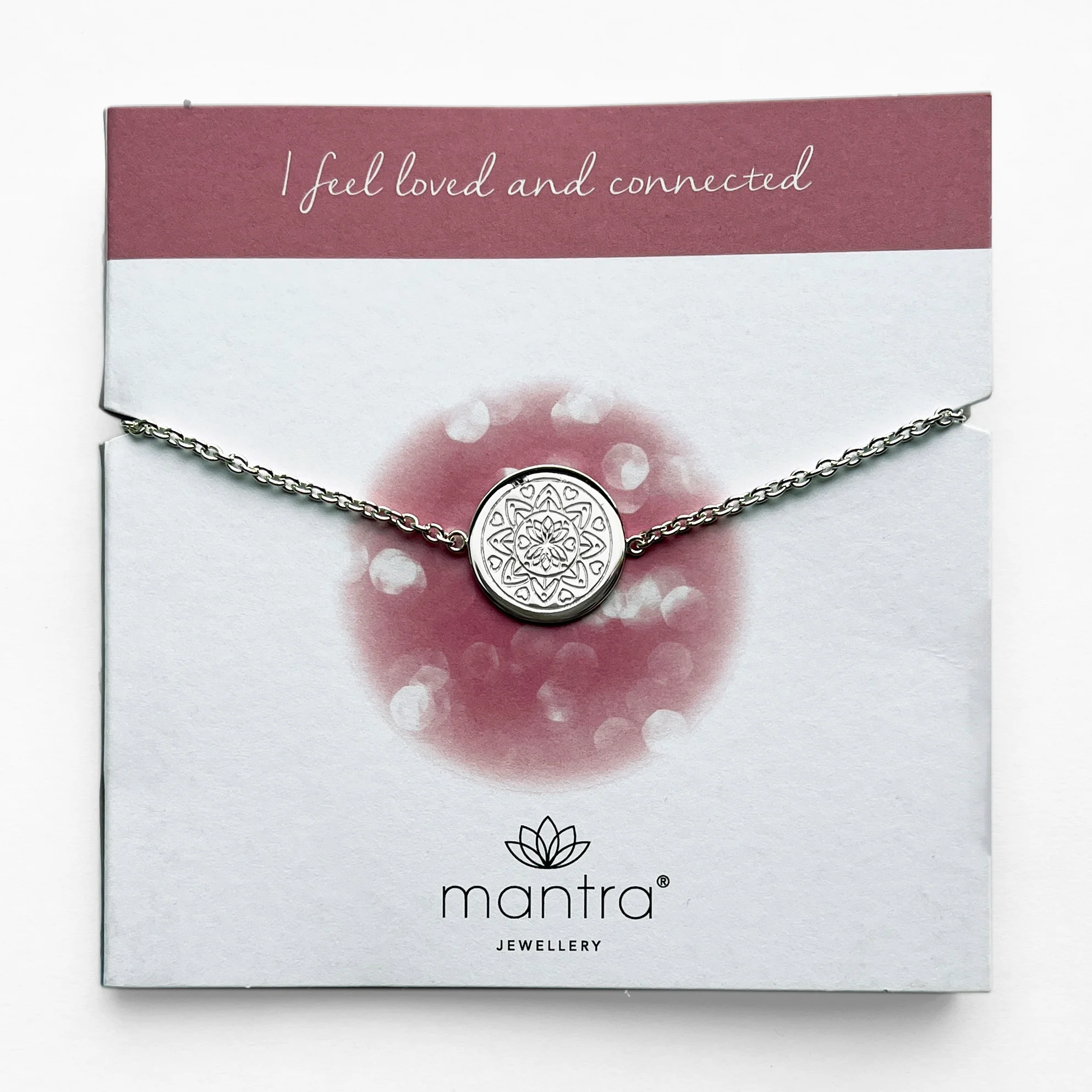 Love Mandala Disc Bracelet in Sterling Silver - Image 3