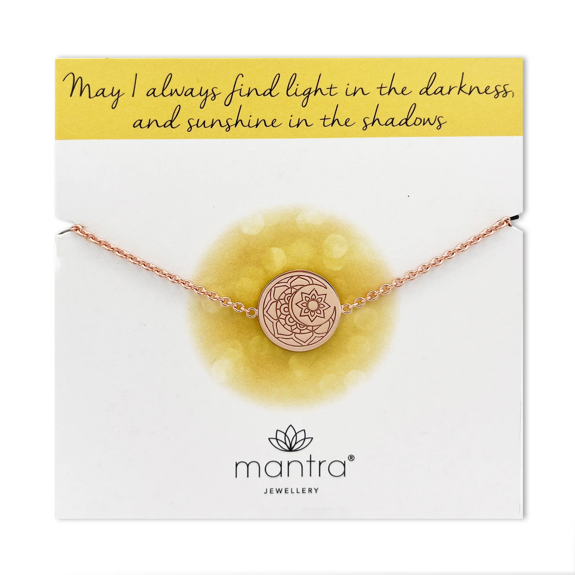 Moon & Sun Disc Bracelet in Rose Gold - Image 3