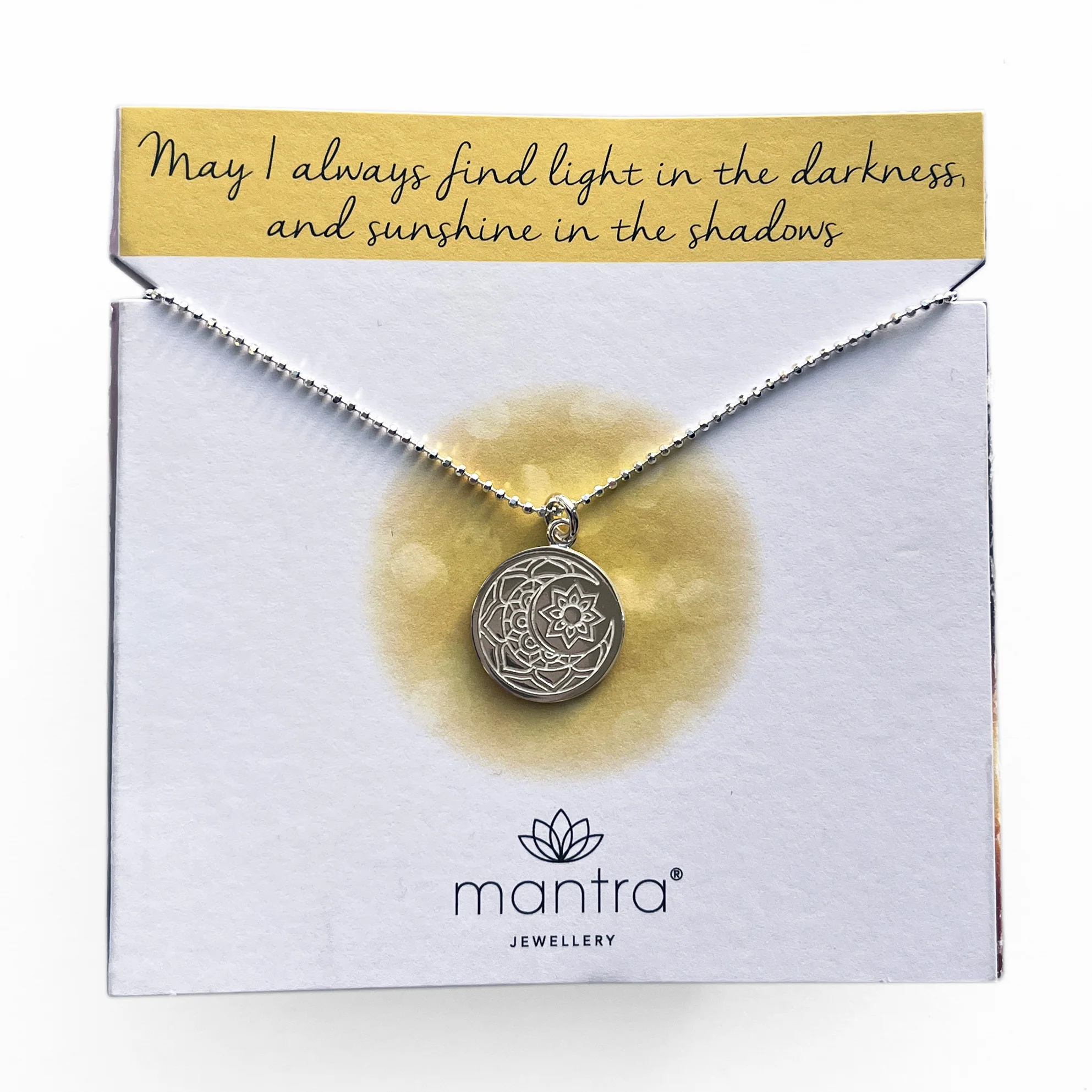 Moon & Sun Disc Necklace in Sterling Silver - Image 3