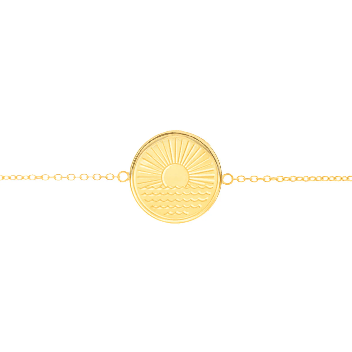 One Day at a Time Disc Bracelet in Gold