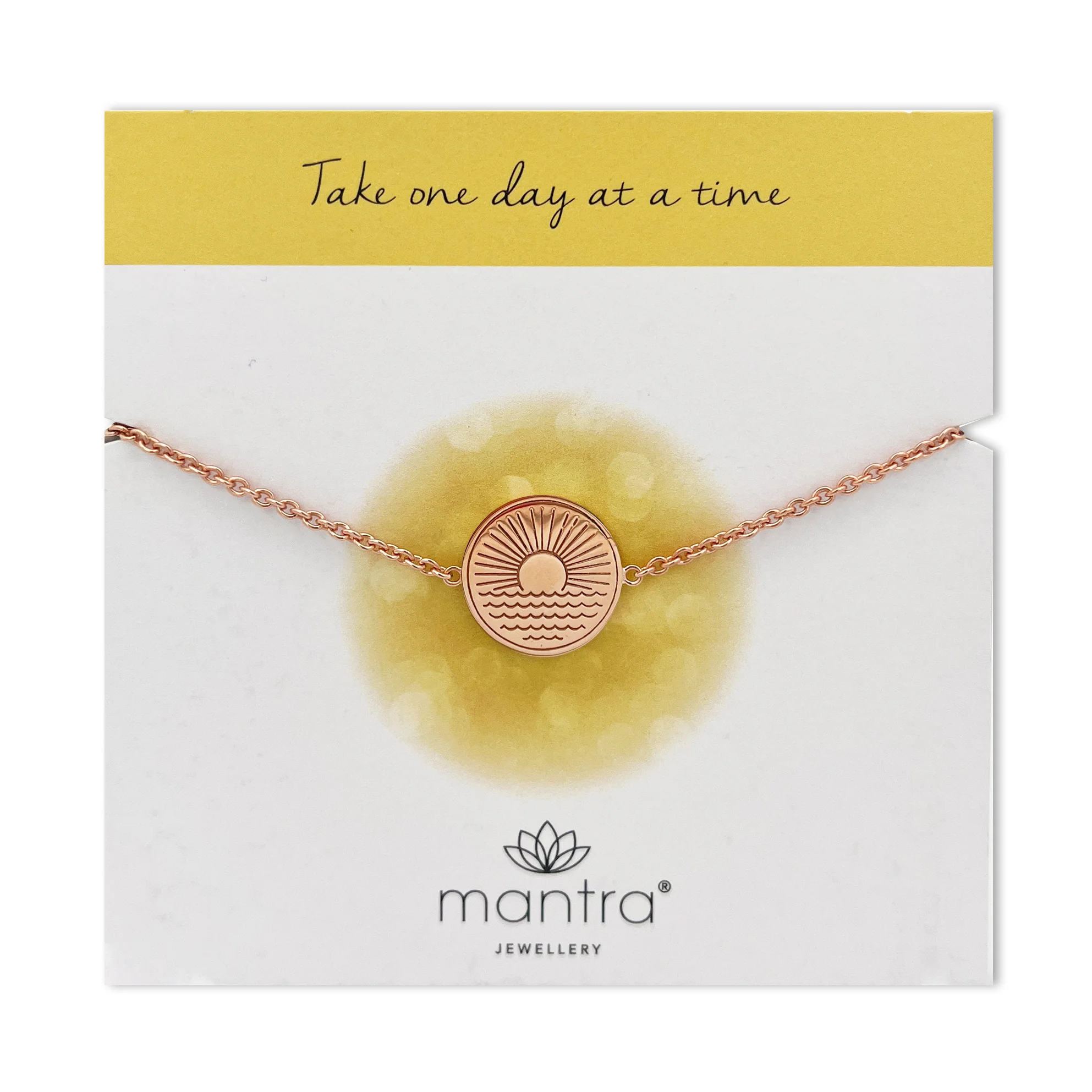 One Day at a Time Disc Bracelet in Rose Gold - Image 3