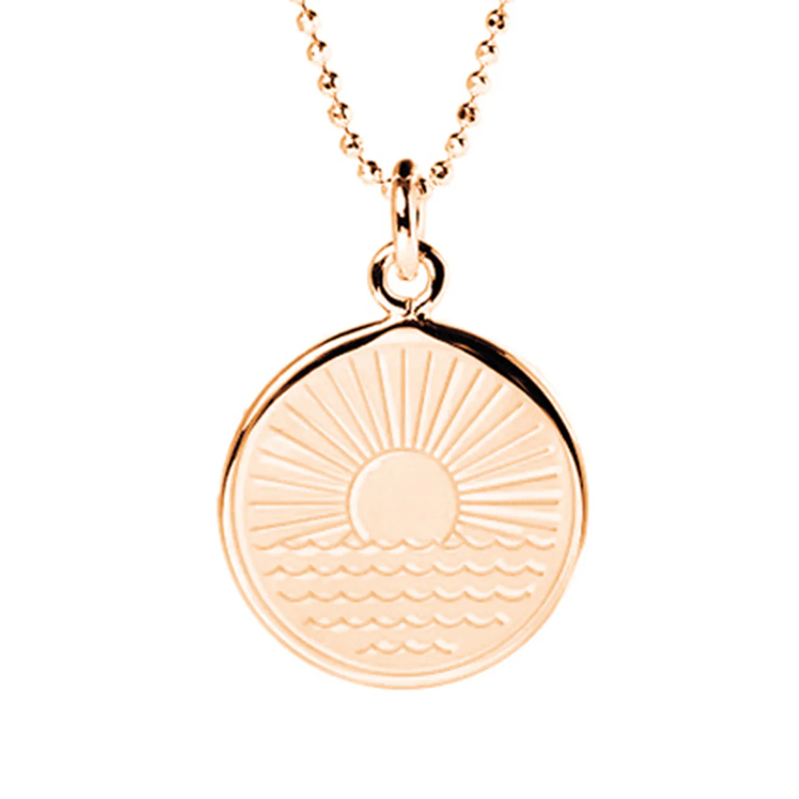 One Day at a Time Disc Necklace in Rose Gold
