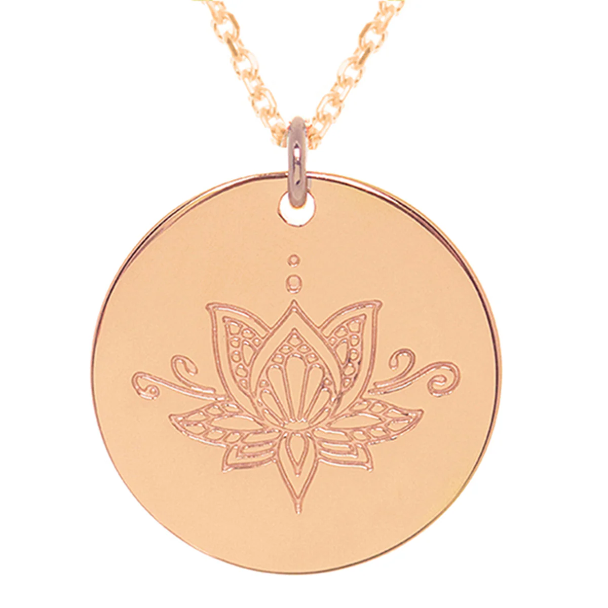 Ornate Lotus myMantra Necklace in Rose Gold, 45cm