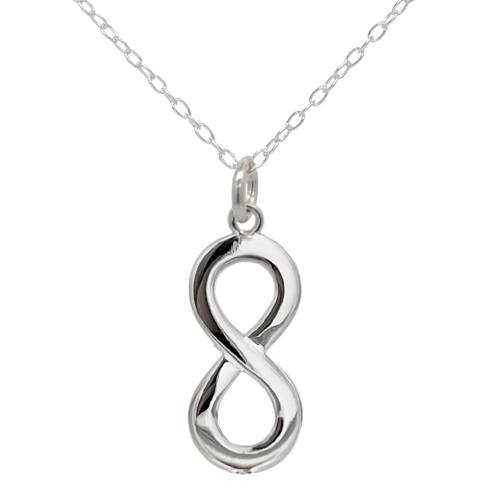 Sister Infinity Necklace in Sterling Silver