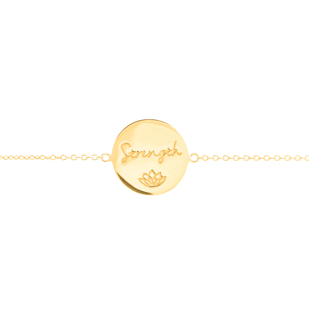 Strength Disc Bracelet in Gold