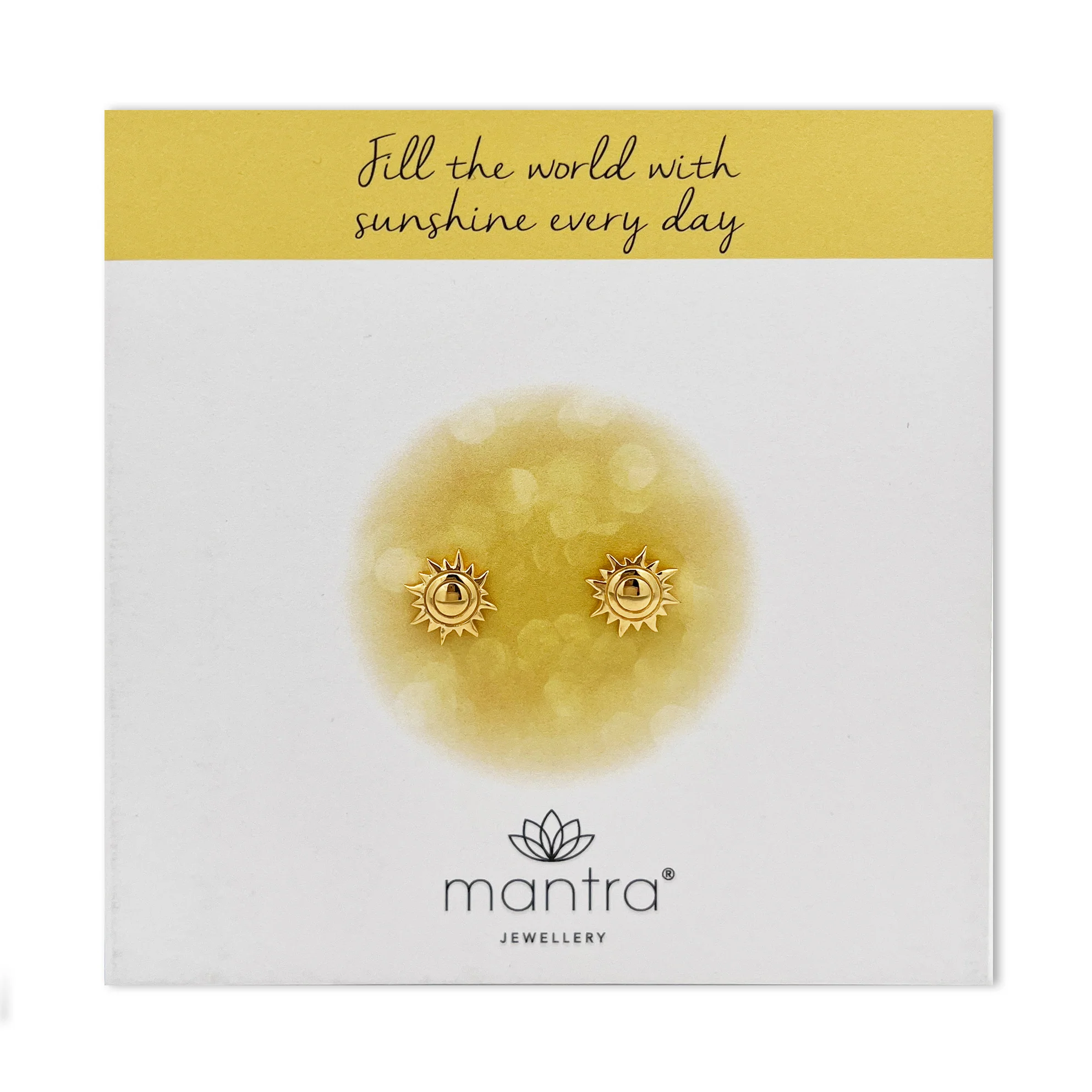 Sun Earrings in Gold - Image 3