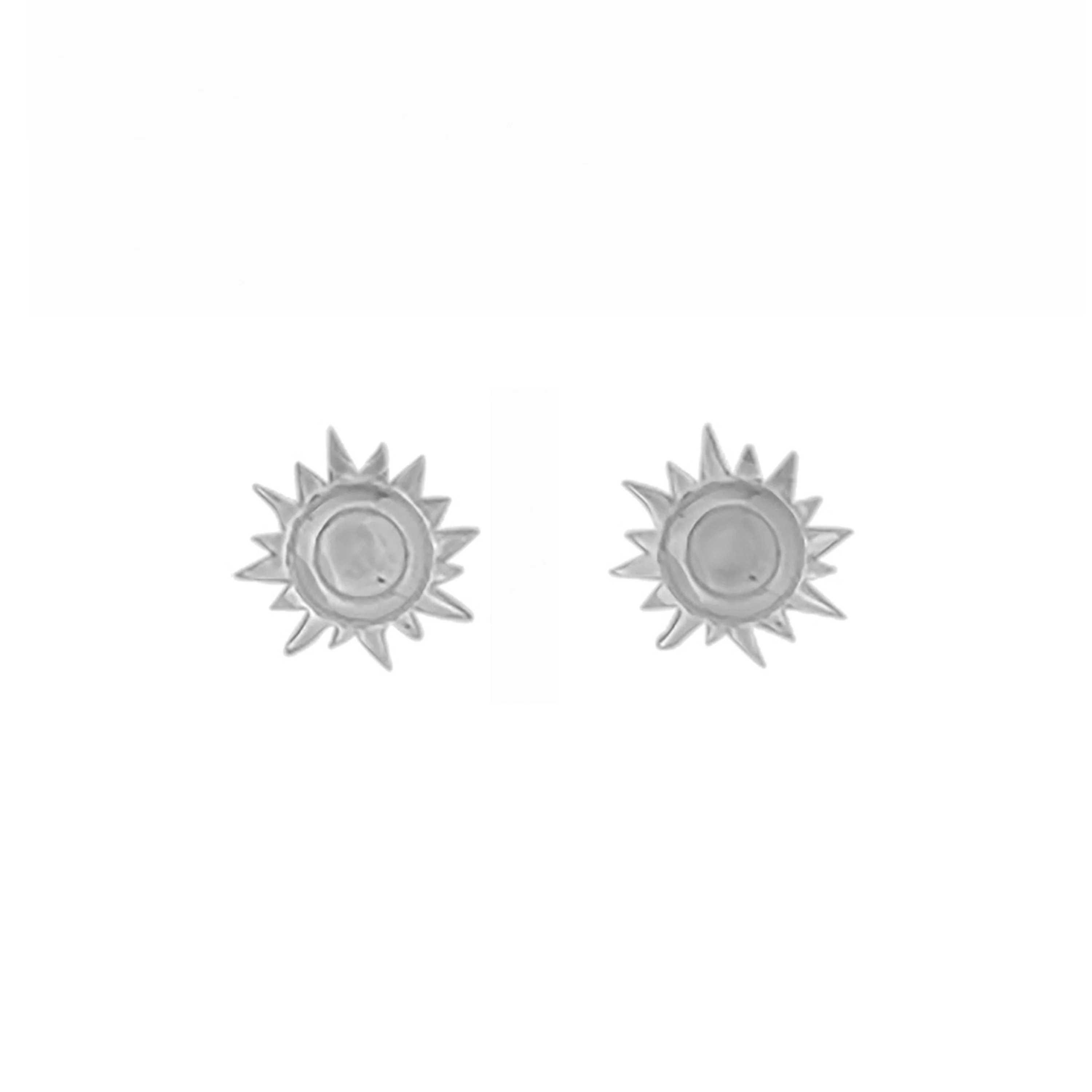 Sun Earrings in Sterling Silver