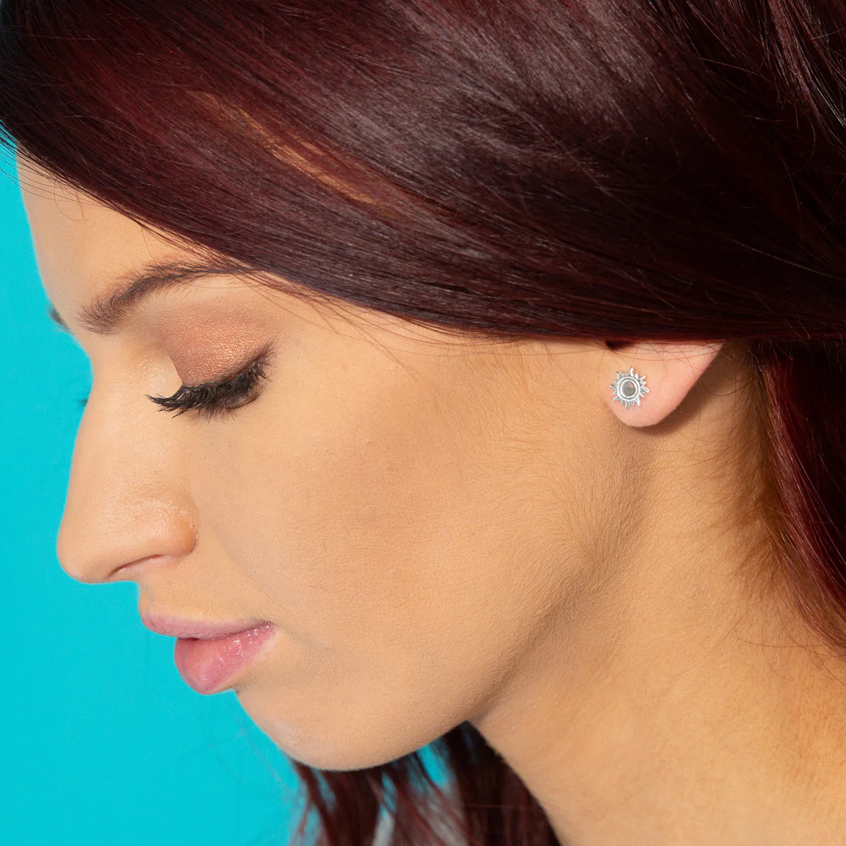 Sun Earrings in Sterling Silver - Image 4