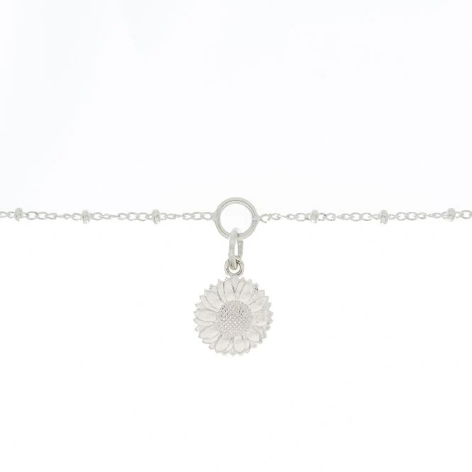 Sunflower Charm Bracelet in Sterling Silver