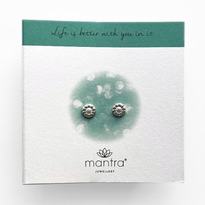 Sunflower Earrings in Sterling Silver - Image 3