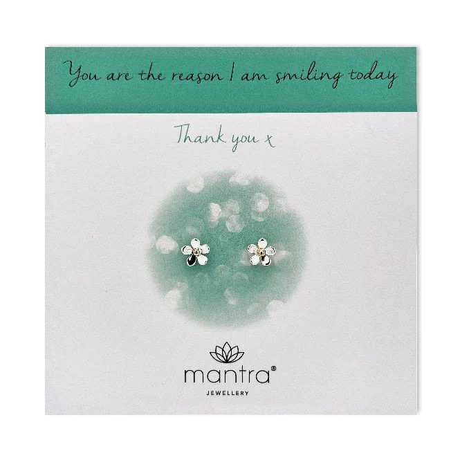 Thank You Daisy Earrings in Sterling Silver - Image 3