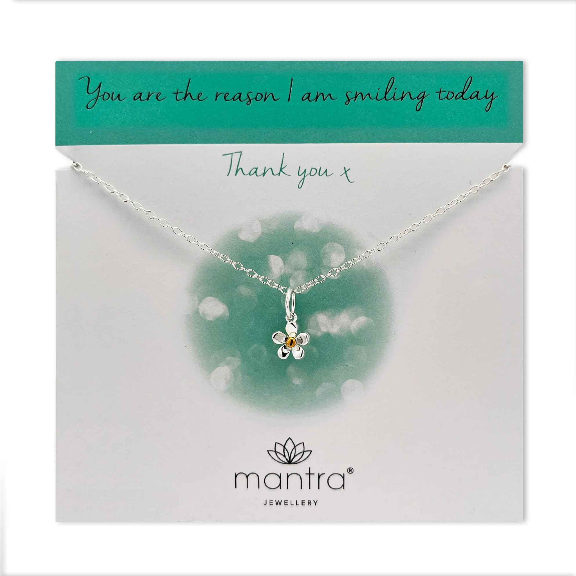 Thank You Daisy Necklace in Sterling Silver - Image 3