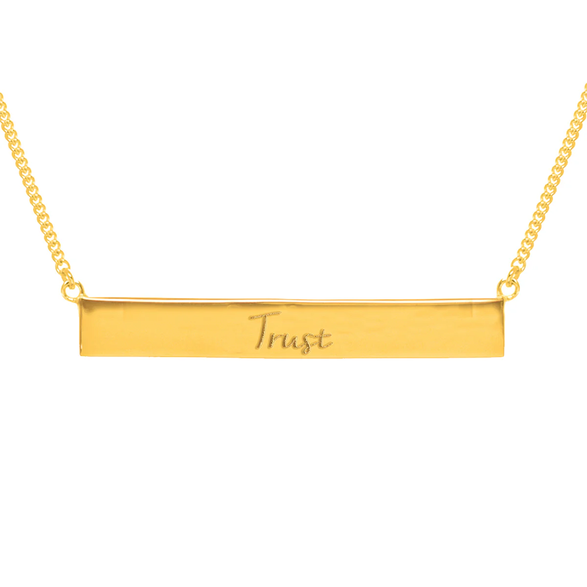 Trust Bar Necklace in Gold