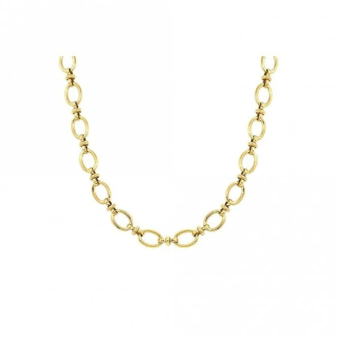 Affinity Short Gold Steel Link Necklace