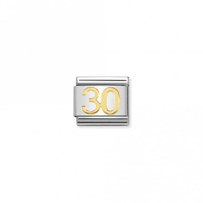 Classic Gold 30 Number Charms