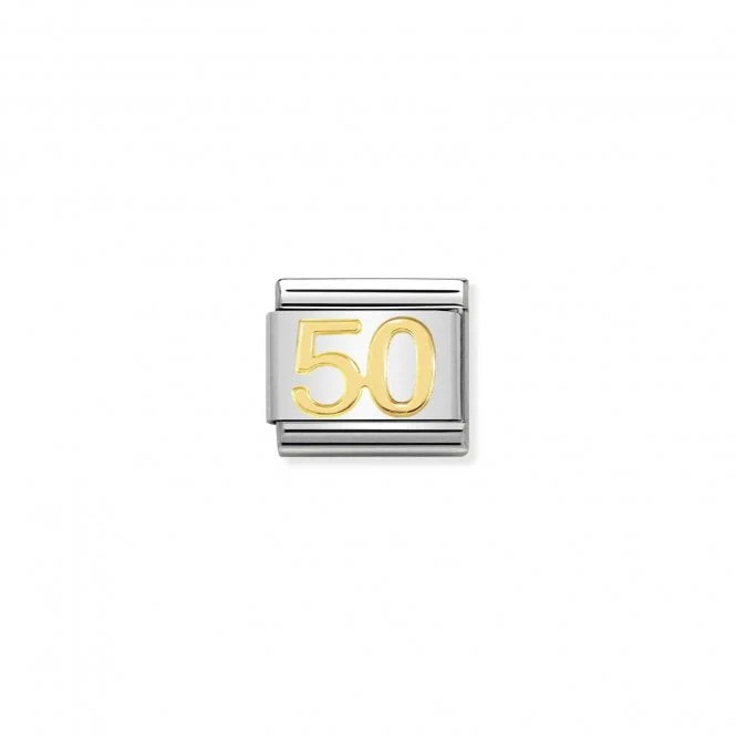 Classic Gold 50 Number Charms