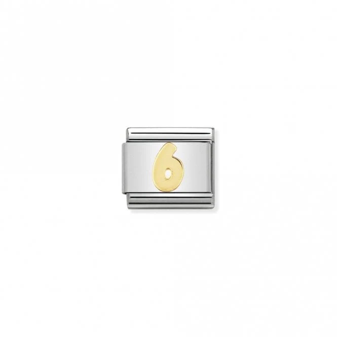 Classic Gold 6 Number Charms