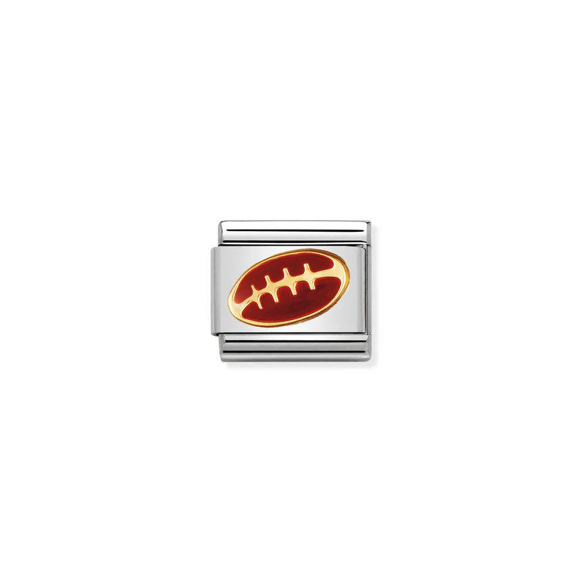 Classic Gold and Enamel American Football Sports & Hobbies Charms