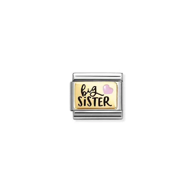 Classic Gold and Enamel Big Sister Friends & Family Charms