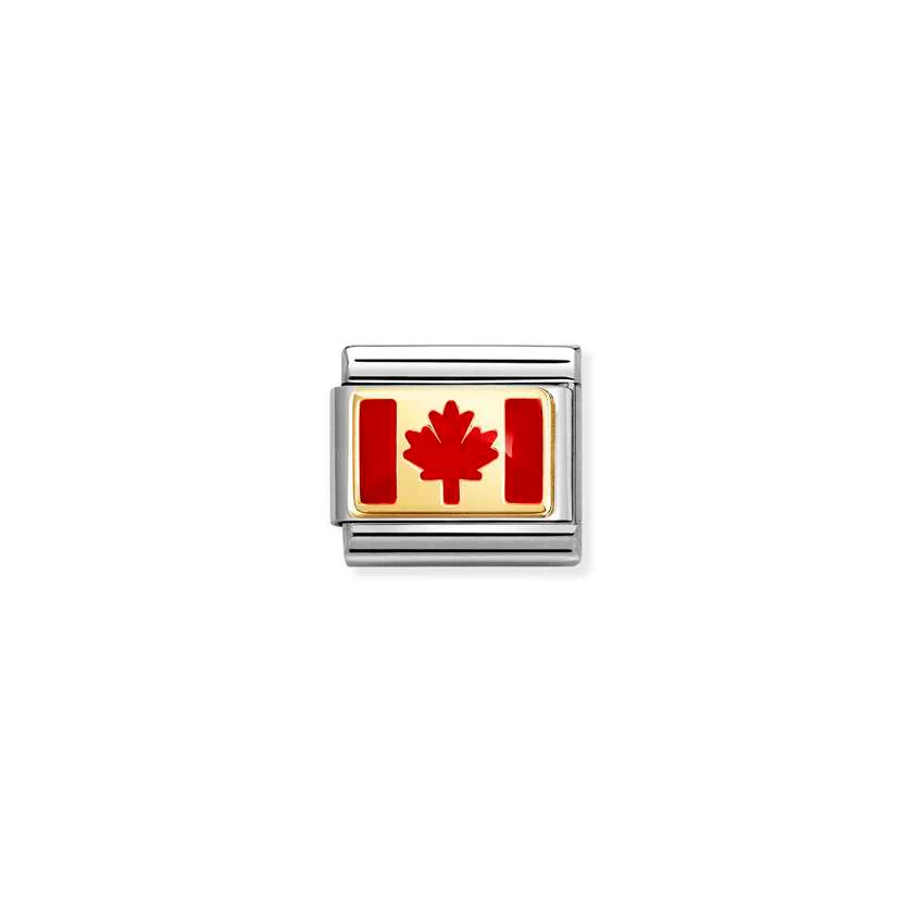 Classic Gold and Enamel Canada Travel & Flag Charms