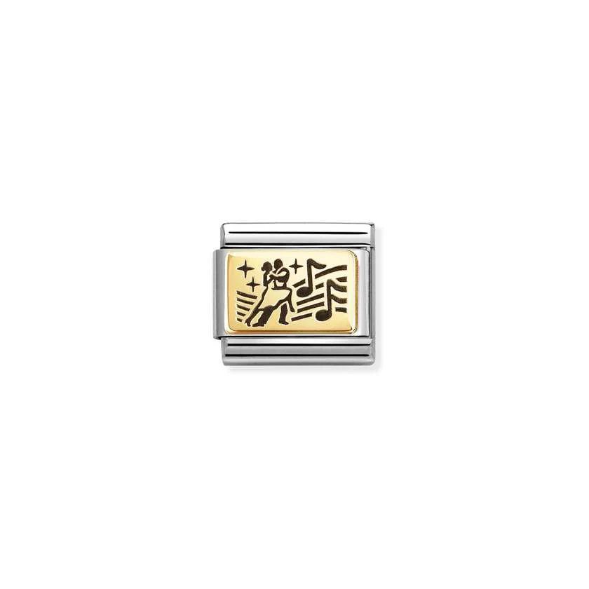 Classic Gold and Enamel Dancing Couple Music Charms