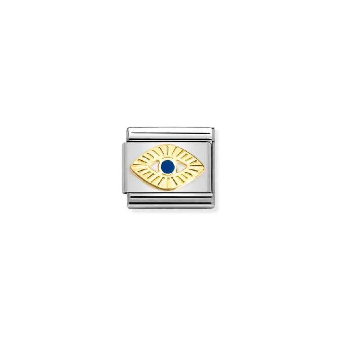 Classic Gold and Enamel Diamond-Etched God Eye Faith & Religion Charms