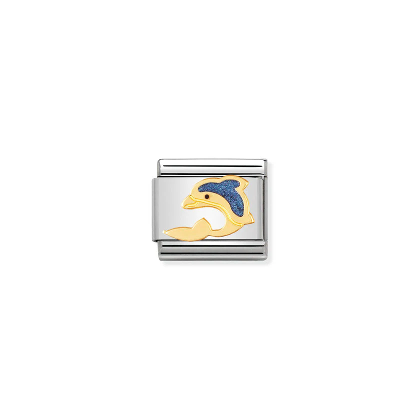 Classic Gold and Enamel Dolphin Animals & Pets Charms