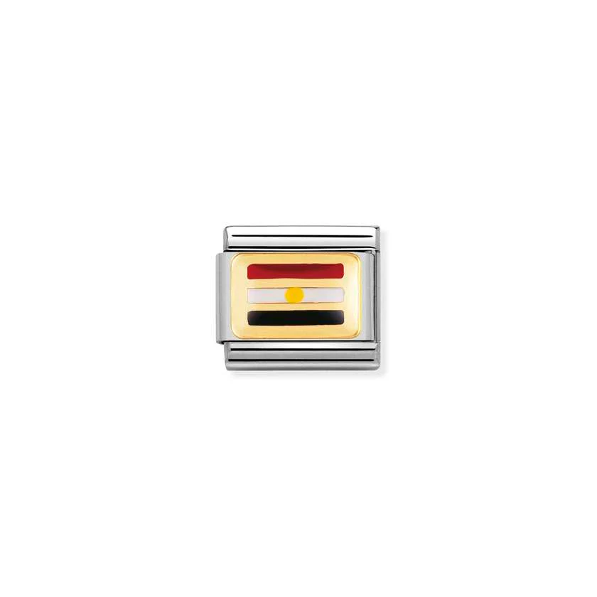 Classic Gold and Enamel Egypt Travel & Flag Charms