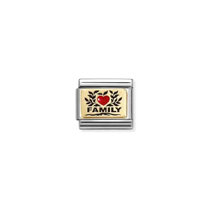 Classic Gold and Enamel Family Red Heart Friends & Family Charms