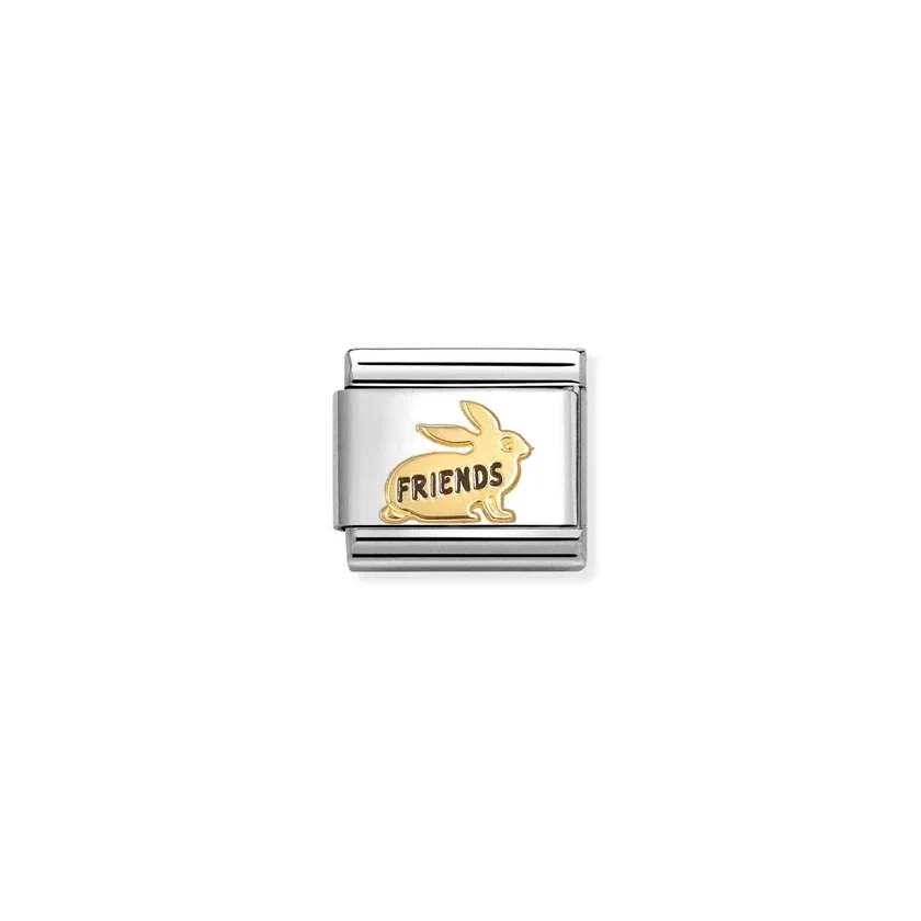 Classic Gold and Enamel Friends Rabbit Animals & Pets Charms