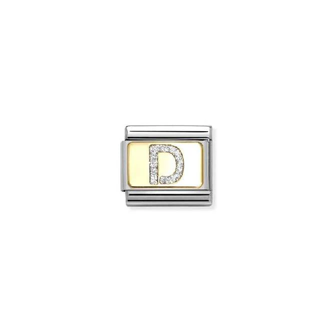 Classic Gold and Enamel Glitter Letter D Letters & Numbers Charms