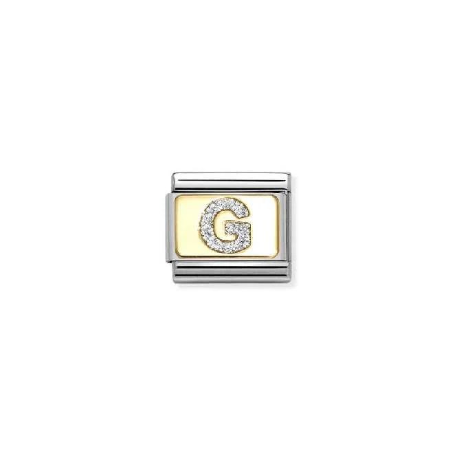 Classic Gold and Enamel Glitter Letter G Letters & Numbers Charms